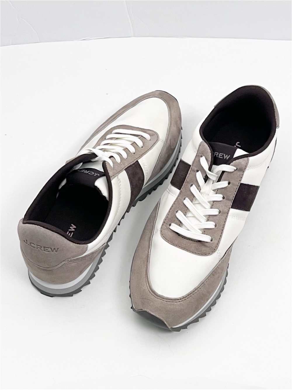 J.CREW Trainers Leather Suede Colorblock Lace Up Sneakers Shoes 8 Casual Retro